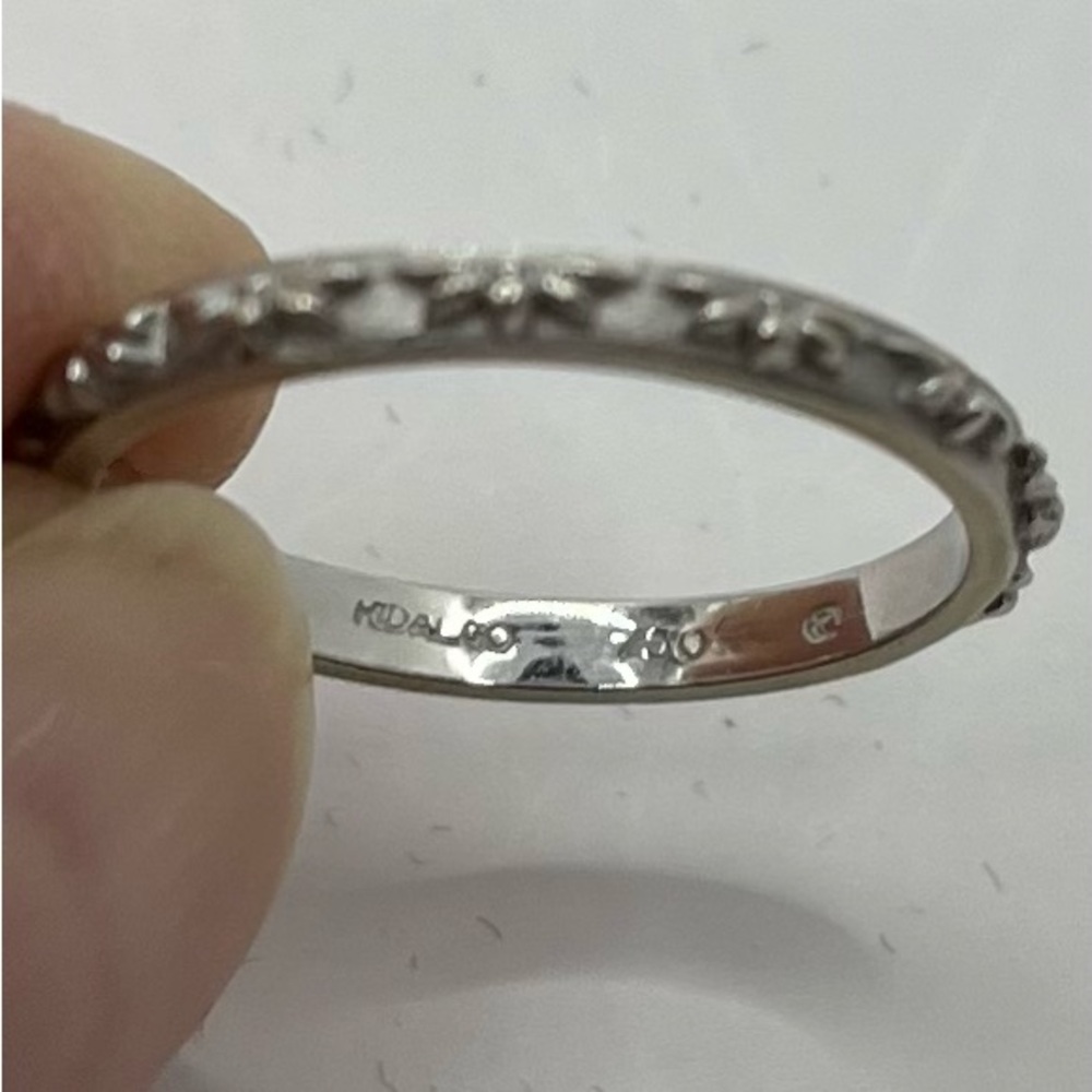 Hidalgo 18k White Gold Stack Ring - image 8